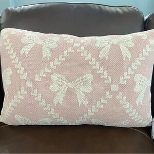 Pink Bow Pillow Coquette
